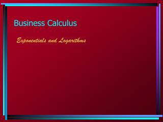 Business Calculus