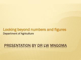 Presentation by Dr LW Mngoma