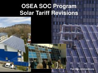 OSEA SOC Program Solar Tariff Revisions