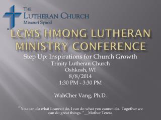 LCMS Hmong Lutheran Ministry conference