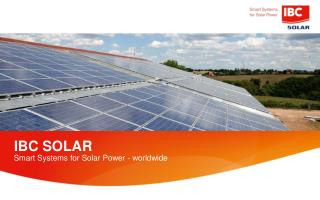 Smart Systems for Solar Power - worldwide