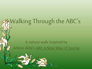 Walking Through the ABC’s
