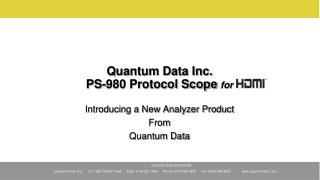 Quantum Data Inc. PS-980 Protocol Scope for