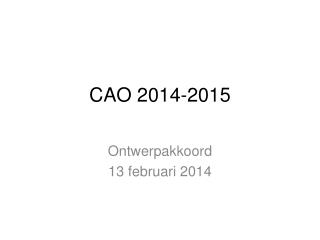 CAO 2014-2015