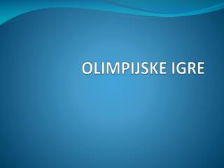 OLIMPIJSKE IGRE