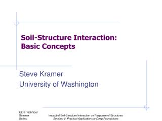 Steve Kramer University of Washington