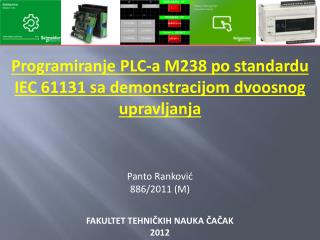Programiranje PLC-a M238 po standardu IEC 61131 sa demonstracijom dvoosnog upravljanja
