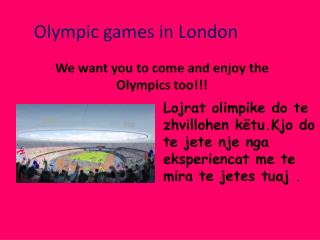 Olympic games in London