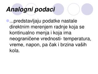 Analogni podaci