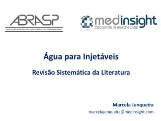 Água para Injetáveis Revisão Sistemática da Literatura