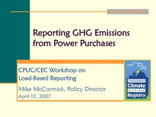 Reporting GHG Emissions from Power Purchases