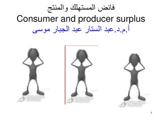 فائض المستهلك والمنتج Consumer and producer surplus أ.م.د.عبد الستار عبد الجبار موسى