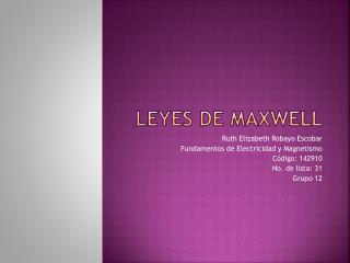 Leyes de Maxwell