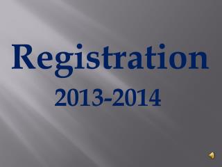 Registration