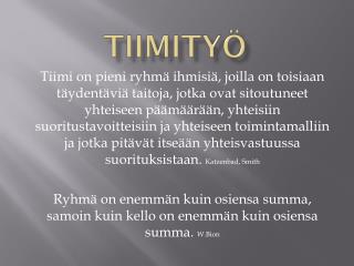 Tiimityö