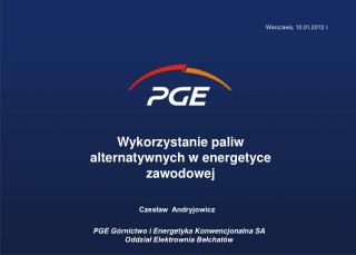 Wykorzystanie paliw alternatywnych w energetyce zawodowej