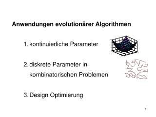 Anwendungen evolutionärer Algorithmen