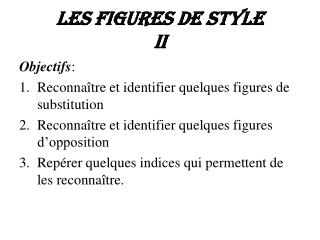 Les figures de style II