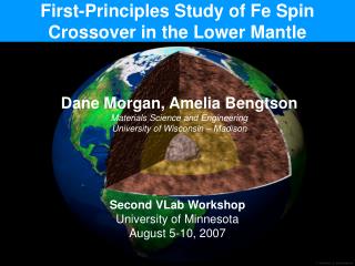 First-Principles Study of Fe Spin Crossover in the Lower Mantle