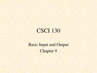 CSCI 130