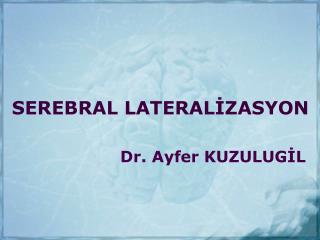 SEREBRAL LATERALİZASYON