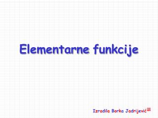 Elementarne funkcije