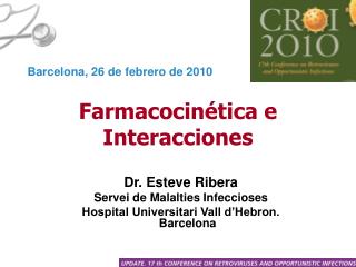 Farmacocinética e Interacciones