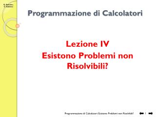 Programmazione di Calcolatori