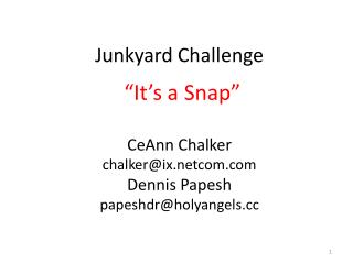 Junkyard Challenge