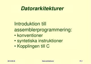 Datorarkitekturer