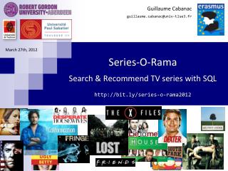 Series-O-Rama Search &amp; Recommend TV series with SQL bit.ly /series-o-rama2012