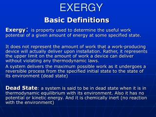 EXERGY