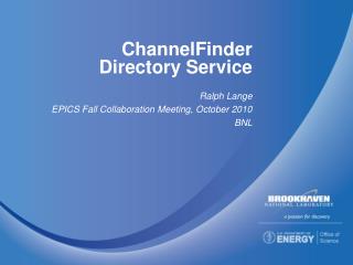 ChannelFinder Directory Service