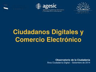 Ciudadanos Digitales y Comercio Electrónico