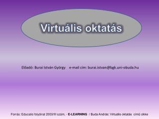 Virtuális oktatás