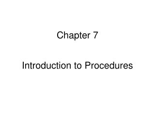 Chapter 7