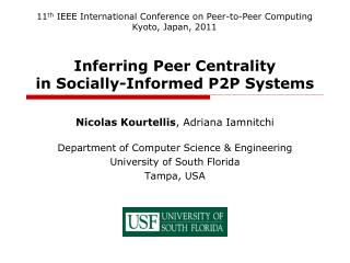 Inferring Peer Centrality in Socially-Informed P2P Systems
