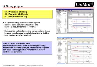 5. Sizing program