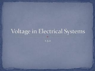 Voltage in Electrical Systems