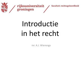 Introductie in het recht