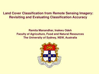 Ramita Manandhar, Inakwu Odeh Faculty of Agriculture, Food and Natural Resources