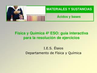 Física y Química 4º ESO: guía interactiva para la resolución de ejercicios