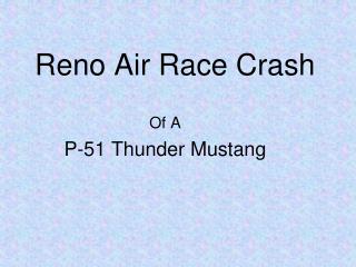 Reno Air Race Crash