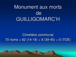 Monument aux morts de GUILLIGOMARC’H