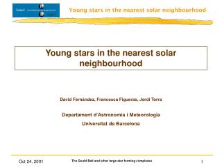 Young stars in the nearest solar neighbourhood