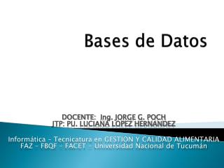 Bases de Datos