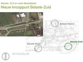 Belsele, N70 en vallei Belselebeek Nieuw knooppunt Belsele-Zuid