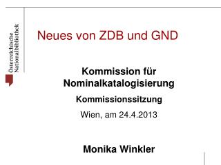 Neues von ZDB und GND