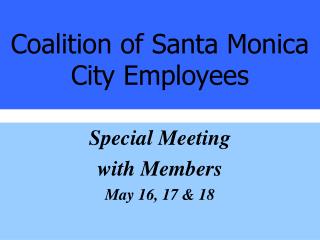Coalition of Santa Monica City Employees