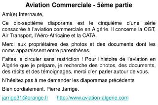 Aviation Commerciale - 5ème partie Ami(e) Internaute,